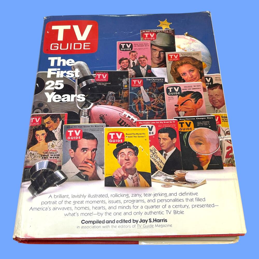 Vintage 1978 TV Guide The First 25 Years Hardcover Book Jay S Harris Illustrated
